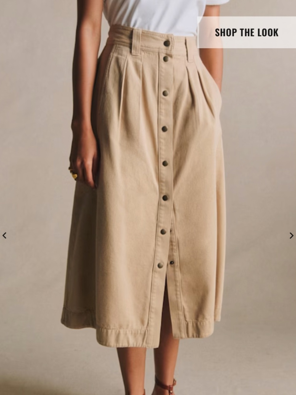 Sezane Clarina Skirt Color Safari Beige 12
